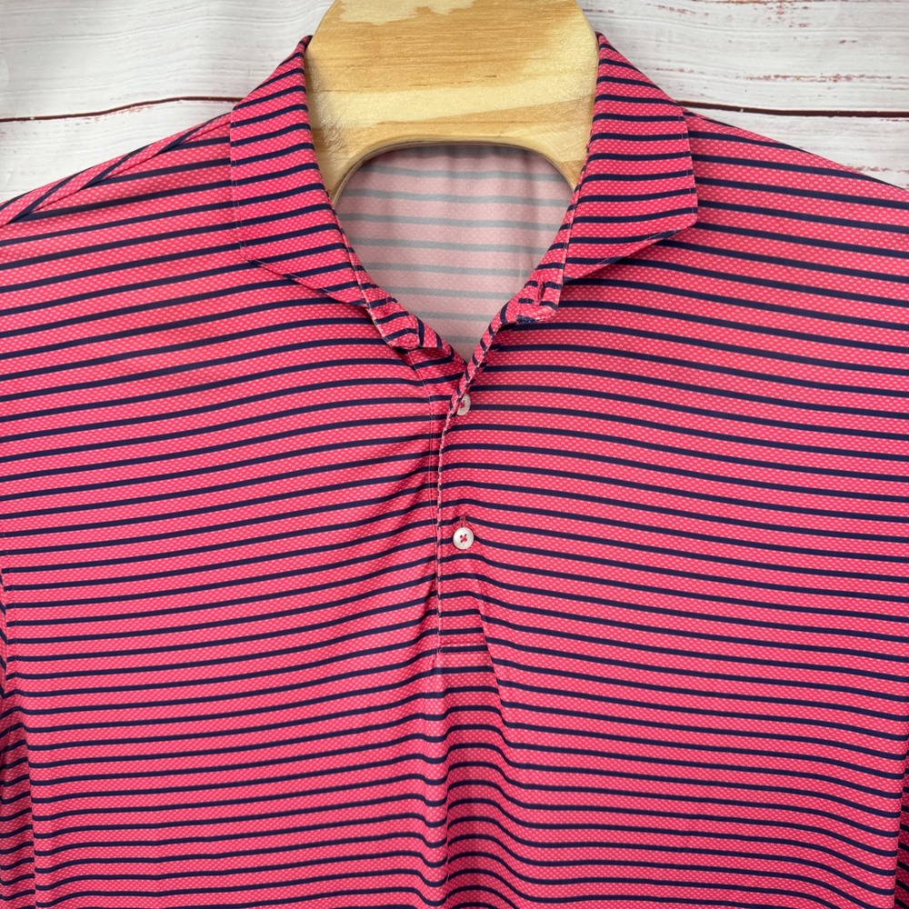 Turtleson Golf Polo Shirt Mens‎ Large Striped Performance Casual Athletic